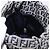 Borsa a Spalla FENDI Zucchino Canvas Navy Silver Auth 185672A Argento Blu navy - vista 20