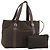 Bulgari Borsa Tote BVLGARI Logo Mania Canvas Marrone Argento Auth 184540
