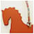 Hermès HERMES Petit H Pferd Anhänger Leder Orange Authentisch 184264M  - Ansicht 5