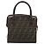 Borsa a mano FENDI Zucca Canvas 2way Nero Marrone Oro Auth 184637 D'oro - vista 2