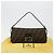 FENDI Zucca Canvas Mamma Baguette Shoulder Bag Black Brown Auth 184907SAM Castaño Negro - vista 12