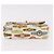 CHANEL Cuba Collection Matelasse 20 Chain Bag Satin White Gold CC Auth 185394SM Bianco D'oro - vista 5
