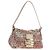 Borsa a tracolla FENDI Zucchino Canvas Mamma Baguette Rosa Oro Auth 165298SAV