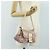 Borsa a tracolla FENDI Zucchino Canvas Mamma Baguette Rosa Oro Auth 165298SAV - vista 26