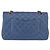 CHANEL Borsa a Spalla Chain Matelasse 25 Pelle di Caviale Blu Oro CC Auth 185395SM D'oro - vista 2