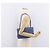 CHANEL Borsa a Spalla Chain Matelasse 25 Pelle di Caviale Blu Oro CC Auth 185395SM D'oro - vista 30