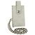 CHANEL icon Chain Shoulder Pouch Lamb Skin White Silver CC Auth 184233A Argento Bianco