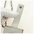 CHANEL icon Chain Shoulder Pouch Lamb Skin White Silver CC Auth 184233A Argento Bianco - vista 10