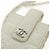 CHANEL icon Chain Shoulder Pouch Lamb Skin White Silver CC Auth 184233A Argento Bianco - vista 18