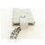 CHANEL icon Chain Shoulder Pouch Lamb Skin White Silver CC Auth 184233A Argento Bianco - vista 6