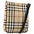Borsa a Spalla BURBERRY Nova Check PVC Beige Argento Auth 183108A