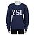 Saint Laurent Sweatshirt aus Baumwolle in Blau mit Logo - M gebraucht