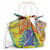 Versace La Medusa Bolsa Pequena de Ráfia e Seda Multicor  - vista 10