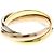 Anello Cartier Trinity 18K Oro Rosa Bianco e Giallo D'oro - vista 5