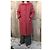 Autre Marque Abrigo Harris Tweed de lana virgen escocesa Rosa Roja Gris - vista 2