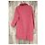 Autre Marque Abrigo Harris Tweed de lana virgen escocesa Rosa Roja Gris - vista 7