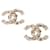Orecchini Chanel CC con perle e strass oro D'oro  - vista 1