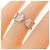 Cartier C2 750 Weißgold Ring Größe 6 Silber - Ansicht 5