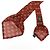 Autre Marque Nicky Silk Tie Brown Red - view 4