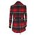 COACH Check Pattern Metal Logo Double Breasted Coat Red - view 3