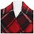 COACH Check Pattern Metal Logo Double Breasted Coat Red - view 4