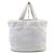 Borsa Tote in spugna Prada con logo Triangle Nero Bianco - vista 3