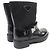 Prada Re-Nylon Lederstiefel Schwarz - Ansicht 2