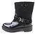 Prada Re-Nylon Lederstiefel Schwarz - Ansicht 4