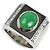 Autre Marque Pt900 Platin-Jadeit-Diamantring Silber