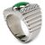 Autre Marque Pt900 Platin-Jadeit-Diamantring Silber - Ansicht 2