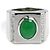 Autre Marque Pt900 Platin-Jadeit-Diamantring Silber - Ansicht 3
