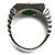 Autre Marque Pt900 Platin-Jadeit-Diamantring Silber - Ansicht 4