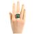 Autre Marque Pt900 Platin-Jadeit-Diamantring Silber - Ansicht 7