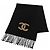 Stola Chanel in misto lana e cashmere Nero D'oro