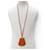 Hermès Collier Clochette en cuir vintage Hermes Orange  - vue 2