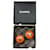 Orecchini Chanel CC Logo Arancione D'oro Corallo
