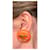 Orecchini Chanel CC Logo Arancione D'oro Corallo - vista 12