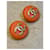 Orecchini Chanel CC Logo Arancione D'oro Corallo - vista 3