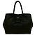 Ribbon Borsa Boston in pelle nera Prada Nero