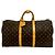 Louis Vuitton Vintage Keepall 50 Monogram Leather Boston Bag Marrone