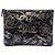 Clutch Chanel 2.55 Reissue in pelle di vitello con stampa coccodrillo nero Cocodile Graffiti