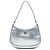 Prada Silver Spazzolato Cleo Schultertasche Silber