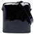 Borsa a tracolla Saint Laurent in vernice nera Nero
