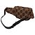 Borsa a tracolla Gucci in nylon ripstop GG marrone - vista 2
