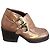 Carven Bottines en Cuir Verni Marron à Boucles
