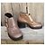 Carven Bottines en Cuir Verni Marron à Boucles - vue 2
