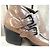 Carven Bottines en Cuir Verni Marron à Boucles - vue 3