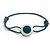 Bulgari BRACCIALE BVLGARI BVLGARI ARGENTO MASSICCIO 925 SU CORDOLE BLU SILVER BANGLE