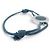 Bulgari BRACCIALE BVLGARI BVLGARI ARGENTO MASSICCIO 925 SU CORDOLE BLU SILVER BANGLE - vista 4