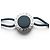 Bulgari BRACCIALE BVLGARI BVLGARI ARGENTO MASSICCIO 925 SU CORDOLE BLU SILVER BANGLE - vista 5